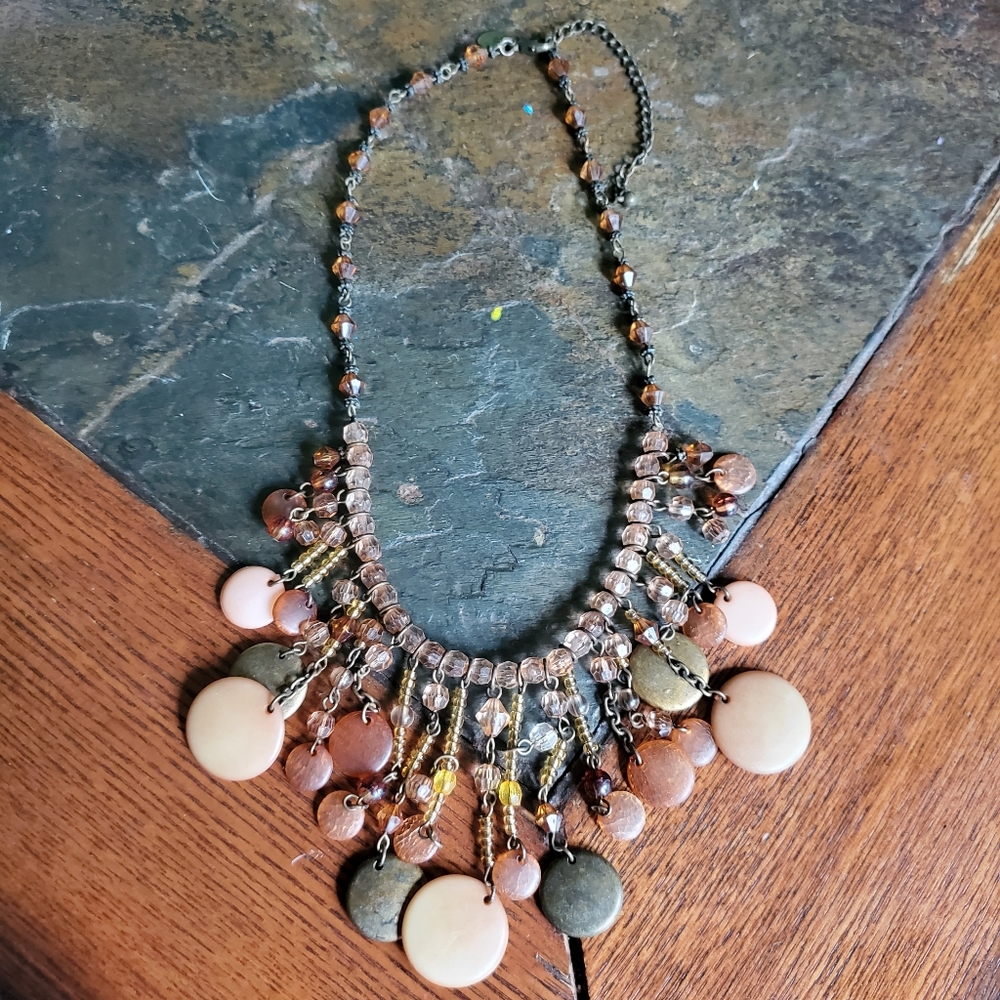 $25 🌸 Art Deco PREMIER DESIGNS Vintage Necklace Faux Stone and Bead.. Gorgeous!